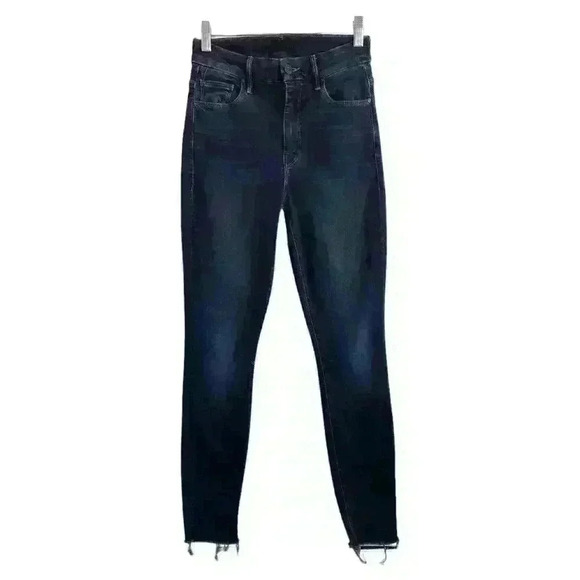 Mother Sz 24 The Looker Ankle Fray Jeans Last Call Skinny High Rise Stretch - Picture 1 of 14